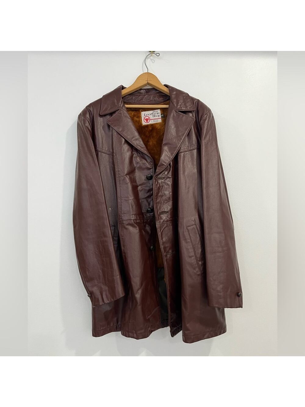 Vintage Sears Leather Shop‎ Mens Brown Leather Jacket 44 Tall